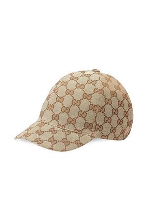 cappello in tela beige GUCCI KIDS | 4817743HC652140