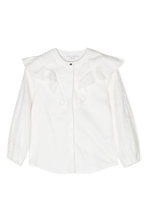 Blusa in cotone bianco latte CHLOE' KIDS | C15E16117